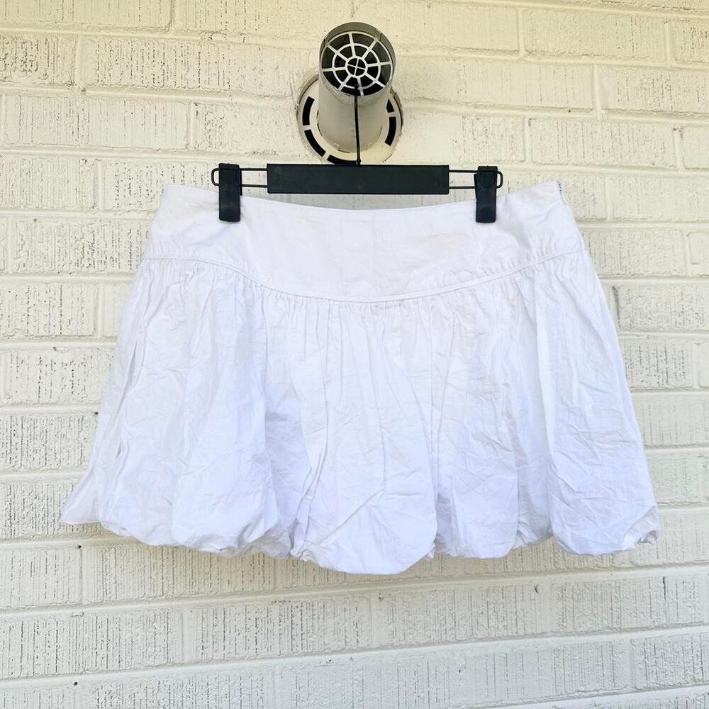 Francesca's White Bubble Mini Skirt